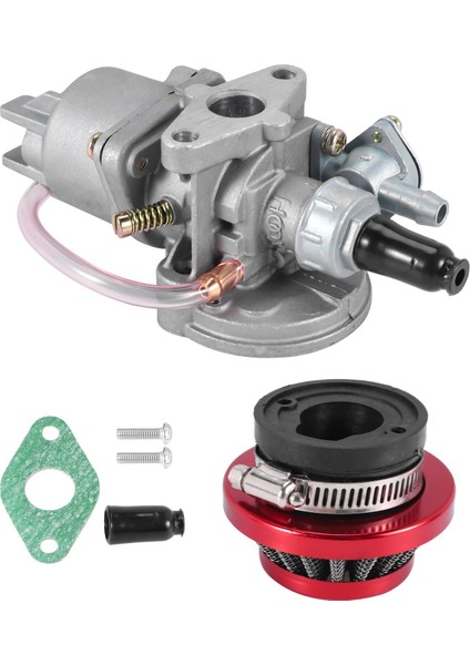 Karbüratör Karbonhidrat Carby + Kırmızı Hava Filtresi + 2 Strok 47CC 49CC Motor Parçaları Için Yığın Mini Moto Çocukları Atv Dört Kir Cep Bisikleti Minimoto (Yurt Dışından)