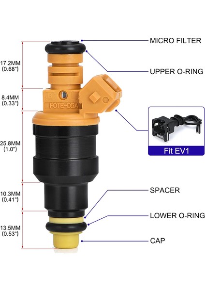 Akış Eşleşen 0280150943 Ford 4.6 5.0 5.4 5.8 Mustang F-150 F-250 F-350 E-150 E-250 Için Yakıt Enjektörleri (Yurt Dışından) fiyatları