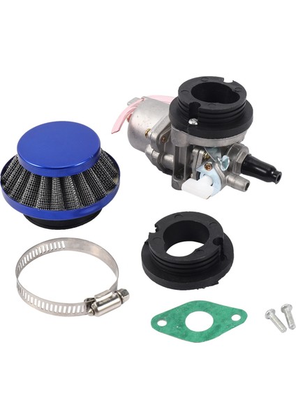 Karbüratör Karbonhidrat Carby + Mavi Hava Filtresi + 2 Strok 47CC 49CC Motor Parçaları Için Yığın Mini Moto Çocukları Atv Dört Kir Cep Bisikleti Minimoto (Yurt Dışından)