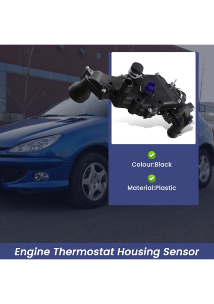9641338380 Peugeot 206 Sedan Için Sensörlü Motor Termostat Muhafazası 1336.T0 1336T0 (Yurt Dışından) indirimleri