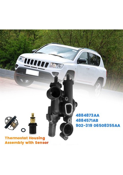 4884873AA Jeep Patriot Chrysler Dodge R 2.0 2.4 4884571AB 902-319 06508355AA Için Sensör ile Termostat Muhafazası (Yurt Dışından) fırsatları