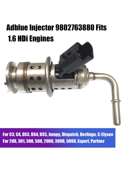 Adblue Enjektör Yakıt Meme Vanası 9802763880 Citroen C3 C4 Ds3 Ds4 Berlingo Peugeot 208 308 508 2008 3008 5008 (Yurt Dışından) fiyatları