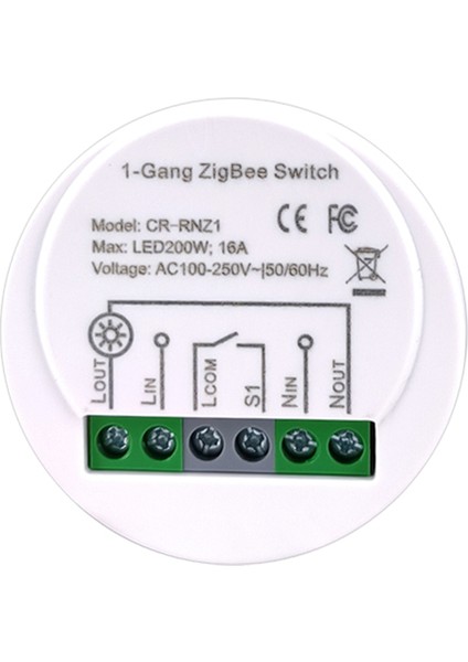 Enerji Izleme Anahtarı Zigbee 16A 90-250V Ac Tuya Akıllı Yaşam Uygulaması (Yurt Dışından)