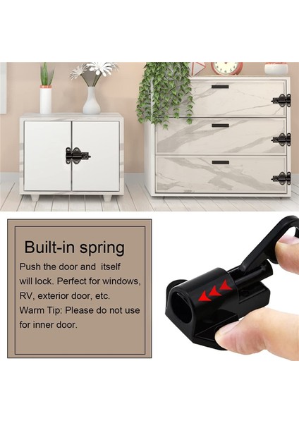 2 Paket Yaylı Mandallı Kayar Kilit Otomatik Kapı Için Kullanılır (Yurt Dışından) fırsatları