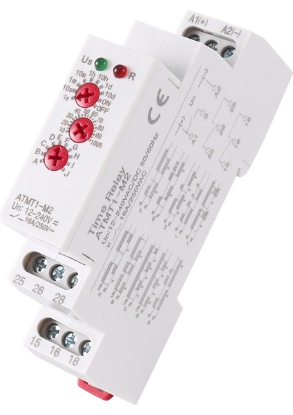 12-240VACDC Din Ray Tipi Zaman Geciktirme Rölesi 16A250VAC Atmt1-M2 (Yurt Dışından)