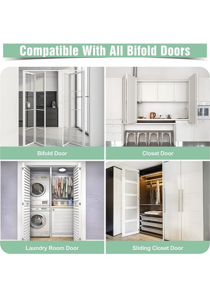 Bi-Fold Kapı Donanım Onarım Takımı-2.22-2.54 Inç Ray Için Donanım Takımı (Yurt Dışından) modelleri