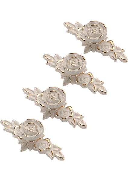 4 Adet Euro Roses Arka Plakalı Dolap Düğmeleri (Yurt Dışından) fırsatları