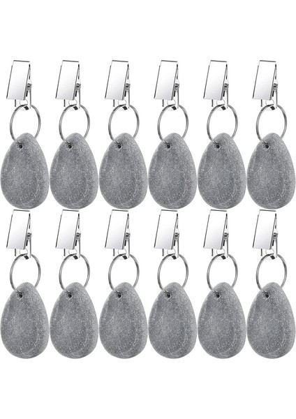 12 Parça Masa Örtüsü Ağırlıkları Kolye Şekli Masa Örtüsü Taş Askılar (Yurt Dışından)