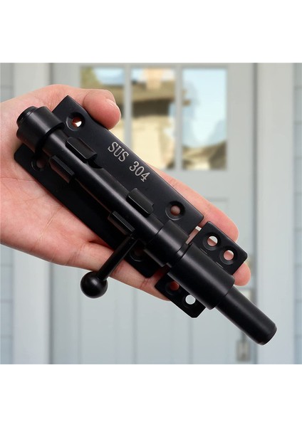 Ağır Hizmet Tipi Sürgülü Cıvatalı Kapı Mandalı ve Kilit Siyah 6 Inç (Yurt Dışından) fırsatları