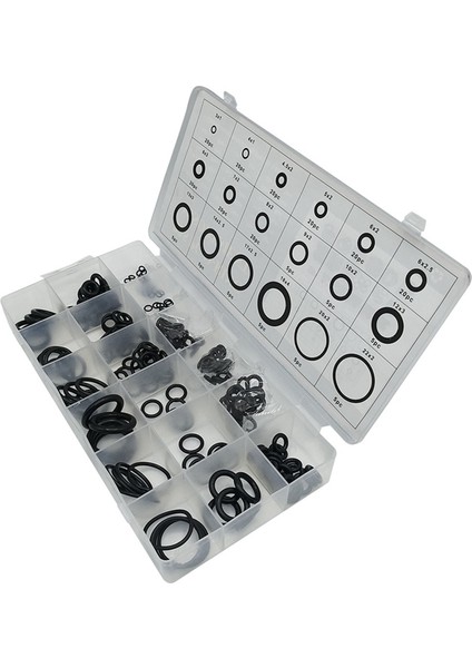 225PC O-Ring Seti Siyah Deri O-Ring O-Ring Sızdırmazlık Halkası (Yurt Dışından) fiyatları