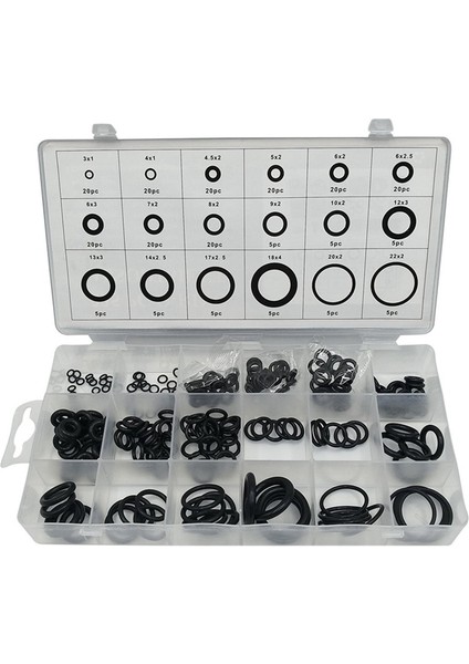 225PC O-Ring Seti Siyah Deri O-Ring O-Ring Sızdırmazlık Halkası (Yurt Dışından) modelleri