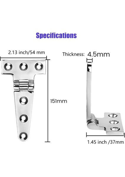 Deniz Sınıfı T Menteşeler Tekne Menteşeleri 6 Inç x 3 Inç Gürültü Yok (Yurt Dışından) fiyatları