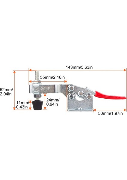 6 Adet Menteşe Kelepçesi -201B Yatay Kelepçe Ayarlanabilir Kelepçe Mandalı Aleti (Yurt Dışından) fiyatları