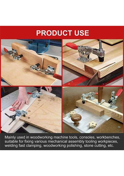 6 Adet Menteşe Kelepçesi -201B Yatay Kelepçe Ayarlanabilir Kelepçe Mandalı Aleti (Yurt Dışından) fırsatları
