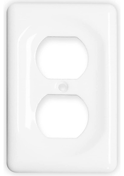 2 Paket Seramik Anahtar Plakaları Priz Kapakları Kapak Beyaz Tekli Dubleks (Yurt Dışından)