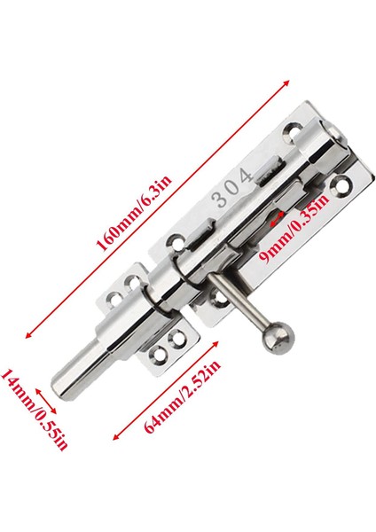 Ağır Hizmet Tipi Kapı Güvenlik Kilidi Kalınlaştırılmış Kapı Mandalı Donanımı 6 Inç (Yurt Dışından) fiyatları