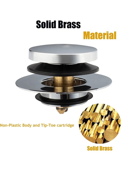 Ayak Ucu Banyosu Tahliye Tıkacı ve Kapağı Küvet Kaldırma Çevirme Kolunu Değiştirir (Yurt Dışından) fırsatları