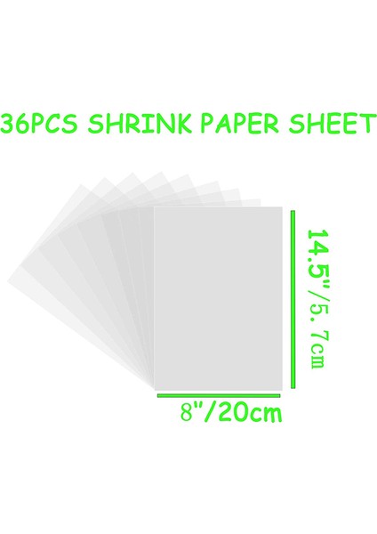 36 Adet Büzülen Plastik Levhalar Büzülen Film Levhaları Kendin Yap El Sanatları Için Boş (Yurt Dışından) fiyatları