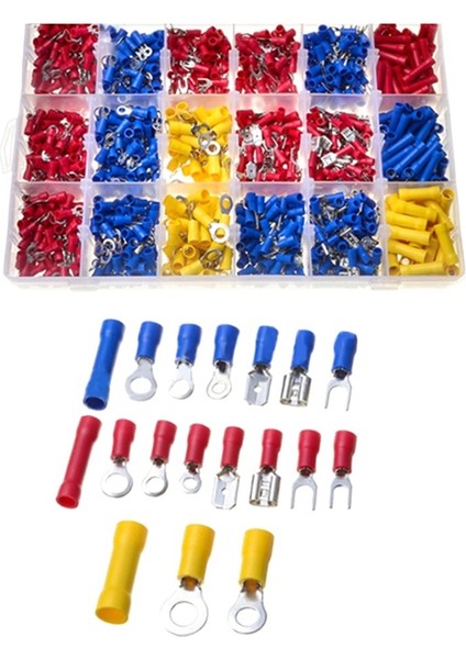 1200 Adet Kablo Konnektörü Izoleli Elektrik Kablo Terminalleri (Yurt Dışından)