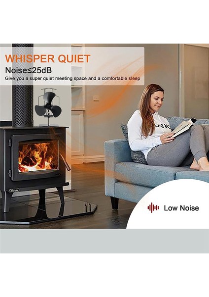 Odun Sobası Fanı 4 Kanatlı Isı Gücüyle Odunkütük Yakıcı TP2001-3 (Yurt Dışından) modelleri