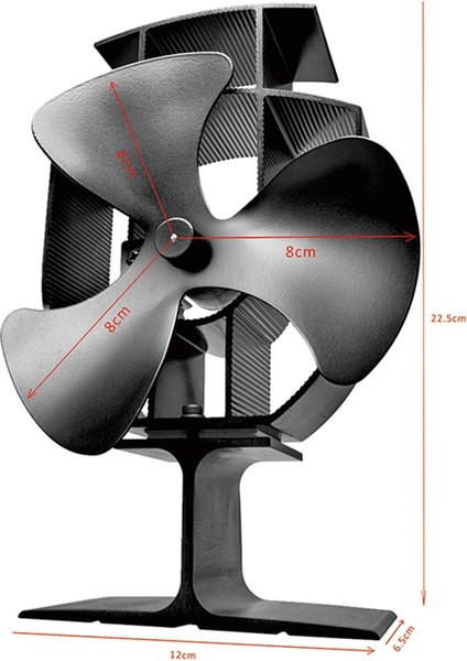 Odun Sobası Fanı 4 Kanatlı Isı Gücüyle Odunkütük Yakıcı TP2001-3 (Yurt Dışından) fırsatları