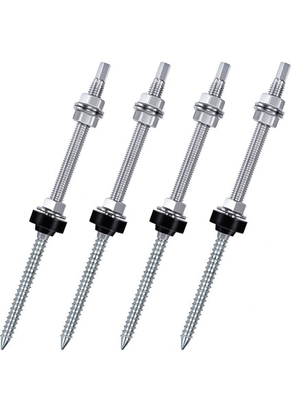 Askı Cıvataları M10 x 250 mm Önceden Monte Edilmiş V2A Yüksekliği Ayarlanabilir (Yurt Dışından)