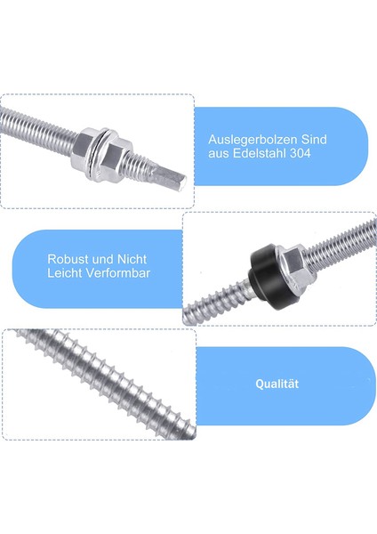 Askı Cıvataları M10 x 250 mm Önceden Monte Edilmiş V2A Yüksekliği Ayarlanabilir (Yurt Dışından) modelleri