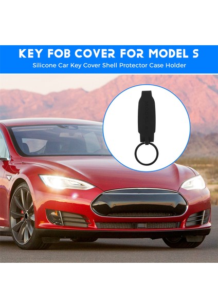Tesla Model S Için Anahtar Fob Kapağı, Silikon Araç Anahtar Kapağı Kabuk Koruyucusu Kılıf Tutucu Tesla S Aksesuarları (Model S) (Yurt Dışından) fırsatları