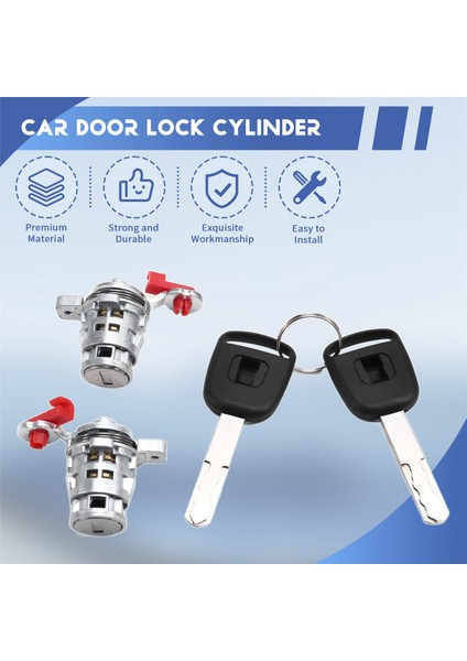 Araba Kapı Kilidi Namlu Seti Araç Kapısı Kilit Silindiri 72145-S73-003 72146-S73-003 Honda Civic Için 2002-2005 (Yurt Dışından) fırsatları