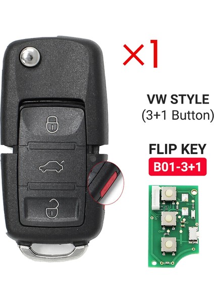 Keydıy B01-3+1 Kd Uzaktan Kumanda Arabası KD900/ Kd-X2 Kd Mını/ URG200 Programcı Için Vw Stili Için Evrensel 4 Düğme (Yurt Dışından) modelleri