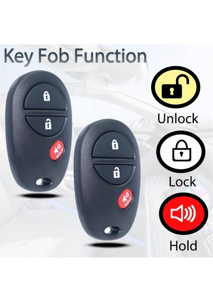 Toyota Için Anahtar Fob Anahtarsız Giriş Tundra Sienna Sequoia Highlander 3 Düğmeleri GQ43VT20T 89742-AE010 (Yurt Dışından) modelleri