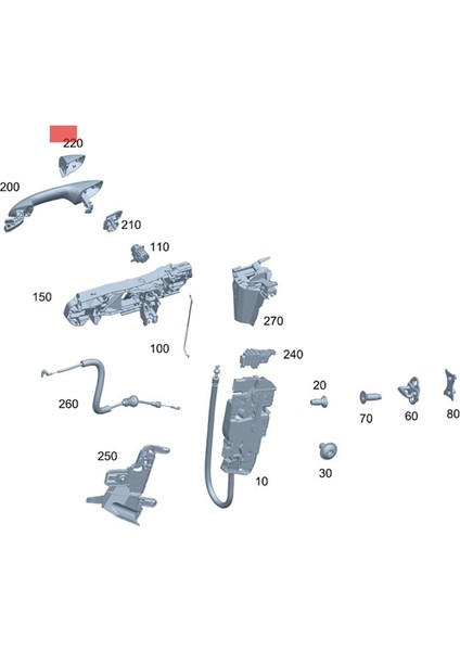 Araba Ön Sol Kapı Kolu Kapağı A0997661700 Mercedes Benz W205/222/253/213 Krom Beyaz Dış Çekiş Kapakları Yüzük Döşeme (Yurt Dışından)