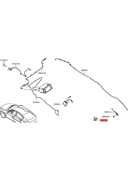 Nissan Sentra Sylphy Için 28442-4AF0B Araba Arka Görünüm Kamera Park Kamerası 2015-2021 284424AF0B (Yurt Dışından)