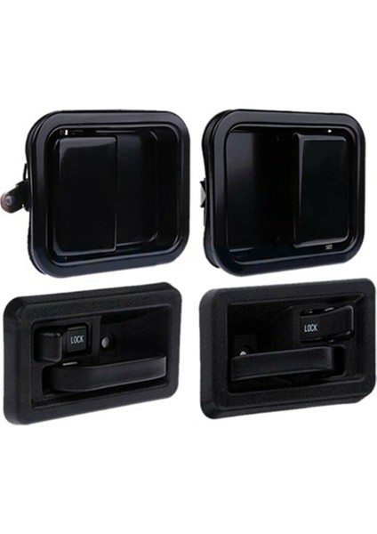 Araba Iç ve Dış Kapı Kolu Kiti Ön Lh ve Rh Tarafı Jeep Wrangler Için 1991-2004 55176383AE 55176382AE (Yurt Dışından) fırsatları
