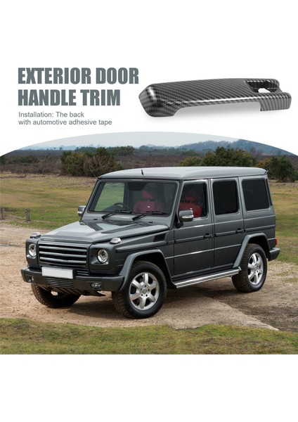 Araba Karbon Fiber Dış Kapı Tutucu Mercedes Benz G Sınıfı W463 W464 G65 G55 G63 G500 G550 2019-2020 (Yurt Dışından) fırsatları