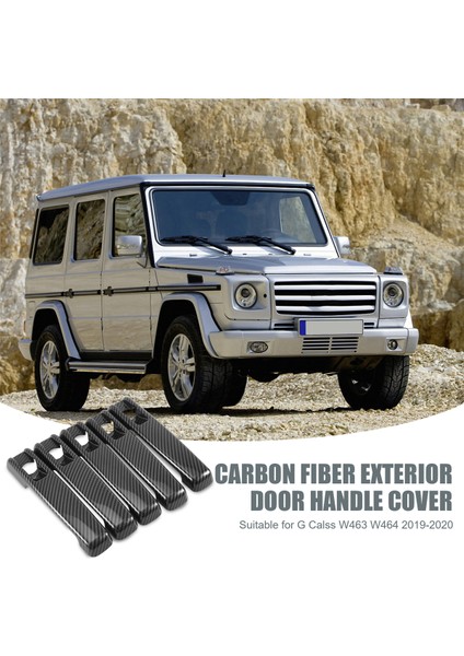 Araba Karbon Fiber Dış Kapı Tutucu Mercedes Benz G Sınıfı W463 W464 G65 G55 G63 G500 G550 2019-2020 (Yurt Dışından) indirimleri