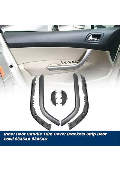 3pcs Sağ Ön Kapı Kolu Kapak Plakası Trim Şerit Braketleri +Peugeot 408 Için Iç Kapı Kasesi 1.6i 2.0i 9345AA 9345AG (Yurt Dışından) modelleri