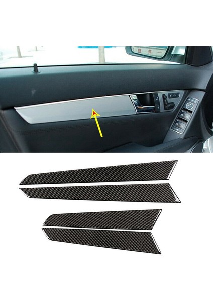 Mercedes Benz C Sınıfı W204 08-13 Için Araba Karbon Fiber Iç Kapı Paneli Kapağı Kaplama (Yurt Dışından) fiyatları