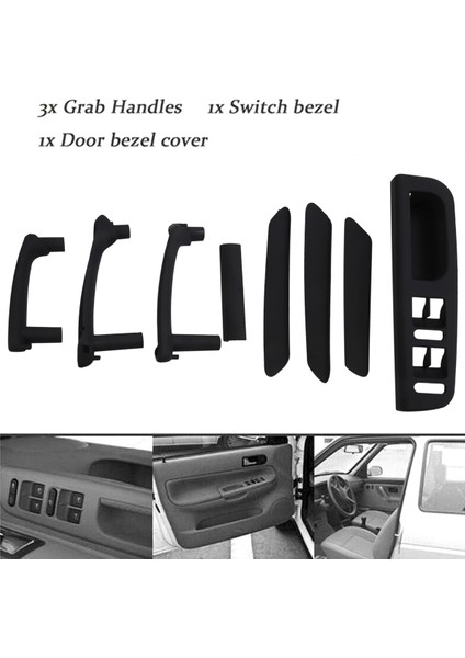 Vw Passat B5 1998-2005 Için Yeni Iç Kapı Kolu Pencere Paneli Trim 1set Siyah Lhd (Yurt Dışından)