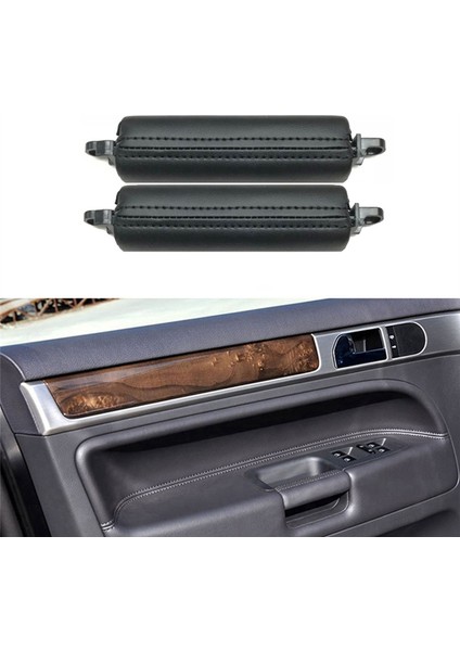 2pcs Araba Ön Kapı Kolu Çekme Trim Pu Deri 7L6867161 Vw Touareg 2003-2010 Yan Kapı Kolu Iç Lhd Rhd Siyah (Yurt Dışından) fiyatları