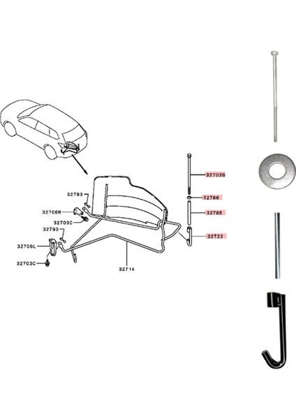 Outlander 2013-2021 MR594567 MF450007 MR491996 Otomobil Aksesuarları (Yurt Dışından) indirimleri