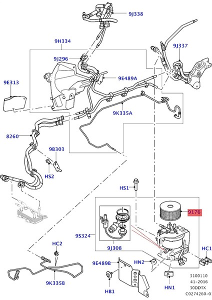 LR009705 Bracket Ile Ham Yağ Yakıt Filtresi 7H32-9C296-AB Land Rover Range Rover Sport Discovery Lr3 Lr4 LR045519 (Yurt Dışından) fiyatları