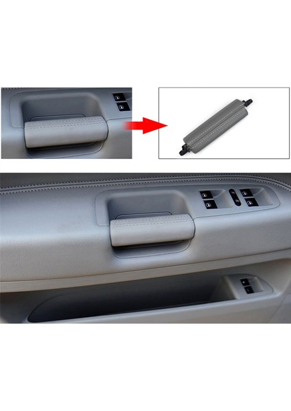 Araba Iç Kapı Çekme Sapı Trim 7L6867161 Vw Touareg 2003-2010 Yan Kapı Kolu Iç Pu Deri Lhd Rhd Gri (Yurt Dışından) fırsatları