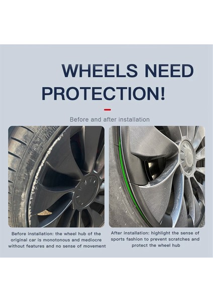 Tesla Model Y 2021-2023 Indüksiyon Uberturbine Tekerlek Kapağı Koruyucular Kırmızı (Yurt Dışından) fırsatları