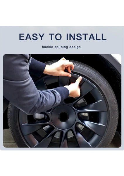 Tesla Için 40PCS Model Y 2020-2023 Hub Kapağı Jant Yaması 20 Inç Tekerlek Koruyucular Hubcap Aksesuarları Siyah (Yurt Dışından)