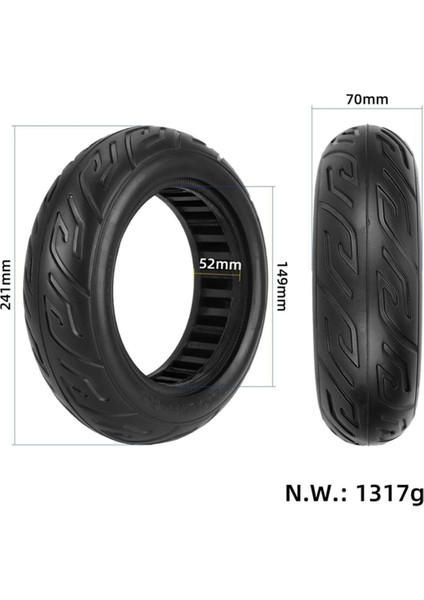 10X2.70-6.5 Yol Katı Lastik Elektrikli Scooter Hollow Patlamaya Koşullu Havasız Lastik (Yurt Dışından) fiyatları