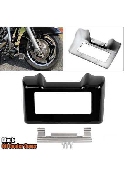 Harley Touring ve Trike Flht Flhr Fltr Flhx Için Parlak Siyah Yağ Soğutucu Kapağı 2011-2016 (Yurt Dışından) indirimleri