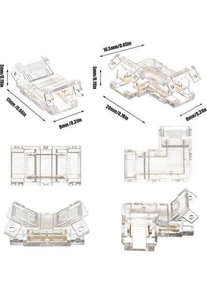 10 Adet 2 Pin 8mm Cob LED Konnektör Kiti 8mm Cob LED Şerit Işıkları Için (Yurt Dışından) indirimleri