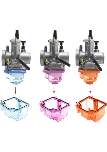 Motosiklet Karbüratör Şeffaf Şamandıra Keihin Pwk Koso 28-34MM Mavi Için (Yurt Dışından) modelleri