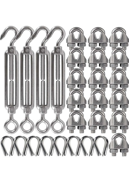 4 Parça Gergigerginlik Göz ve Kanca M6 8 Parça Yüksük M3 Kiti (Yurt Dışından)